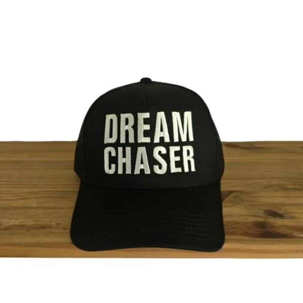 BSH11 Bridge Street Hats Dream Chaser Black Canvas Trucker Hat